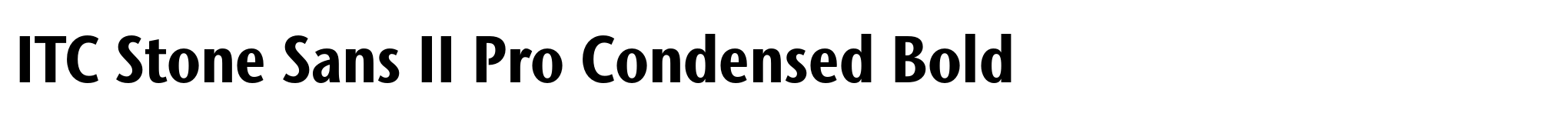 ITC Stone Sans II Pro Condensed Bold image